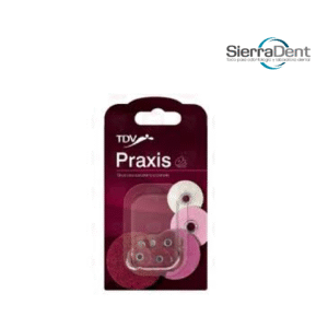 DISCOS PRAXIS GRANO GRUESO ROJO PAQ X 30 UNDS TDV REF 3004G