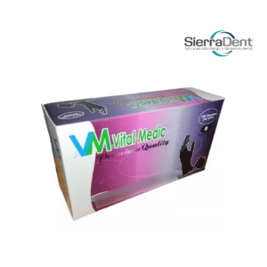 GUANTE DE NITRILO VITAL MEDIC TALLA M NEGRO CAJA X 100 UND