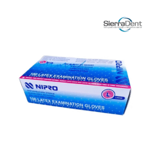 GUANTES DE LATEX MARCA NIPRO TALLA L - CAJA X 100